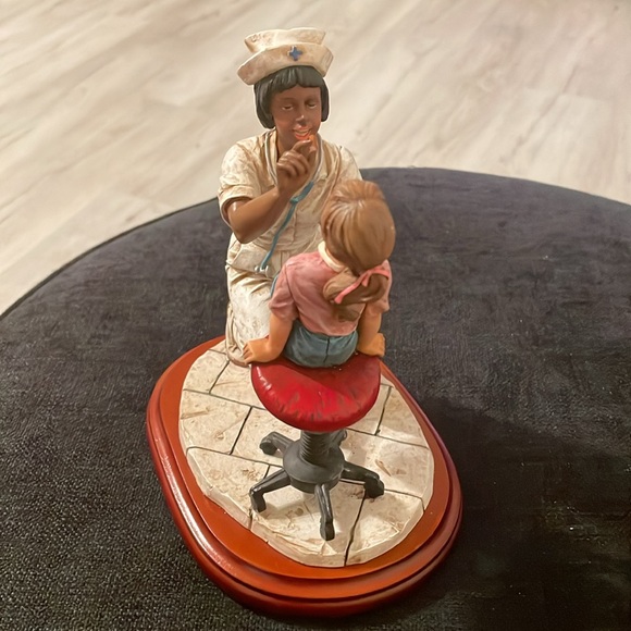 Retired 1998 Van Mark White Caps of Caring “Routine Visit”-Handcrafted - Picture 2 of 5